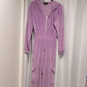 Dolls Kill Velour Wide Leg Jumpsuit